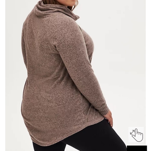Torrid Cowl Neck Tunic Sweatshirt - Picture 4 of 5